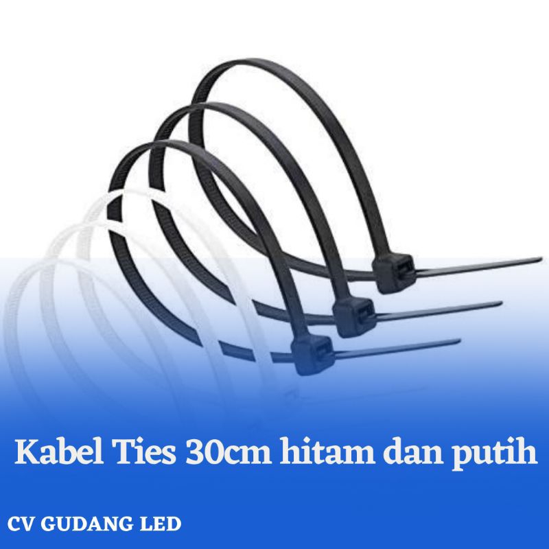 Kabel Ties 30cm Putih dan Hitam