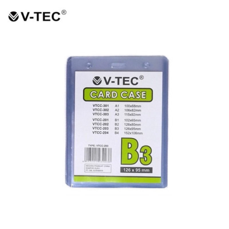 

V-Tec Card Case Toploader Pelindung Photocard Lanyard Ukuran B2 Ukuran 126 x 80 mm Tempat ID Card Name Tag