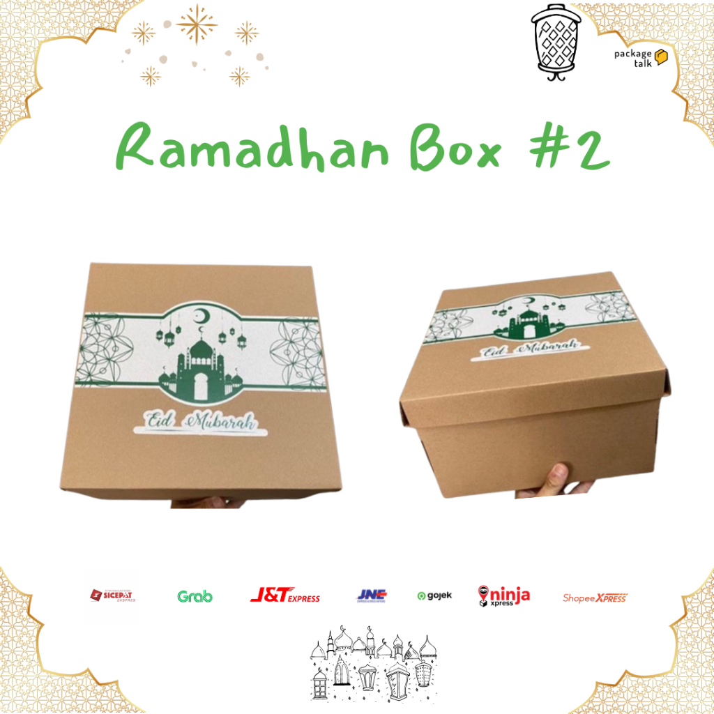 

Packagetalk - Custom Box Corrugated with Ramadhan Design Kotak Hampers box kado edisi ramadhan hampers ramadhan Kotak kardus corrugated box Kardus packing box packaging model tutup pisah dengan design ramadhan ukuran 25x25x10 & 25x25x15