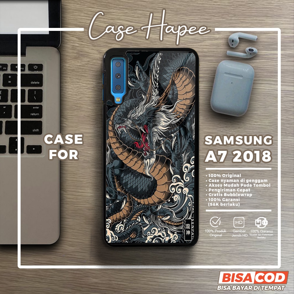 Case Samsung A7 2018 Casing Samsung A7 2018 [DRGN] Casehapee Case Glossy Case Aesthetic Custom Case 