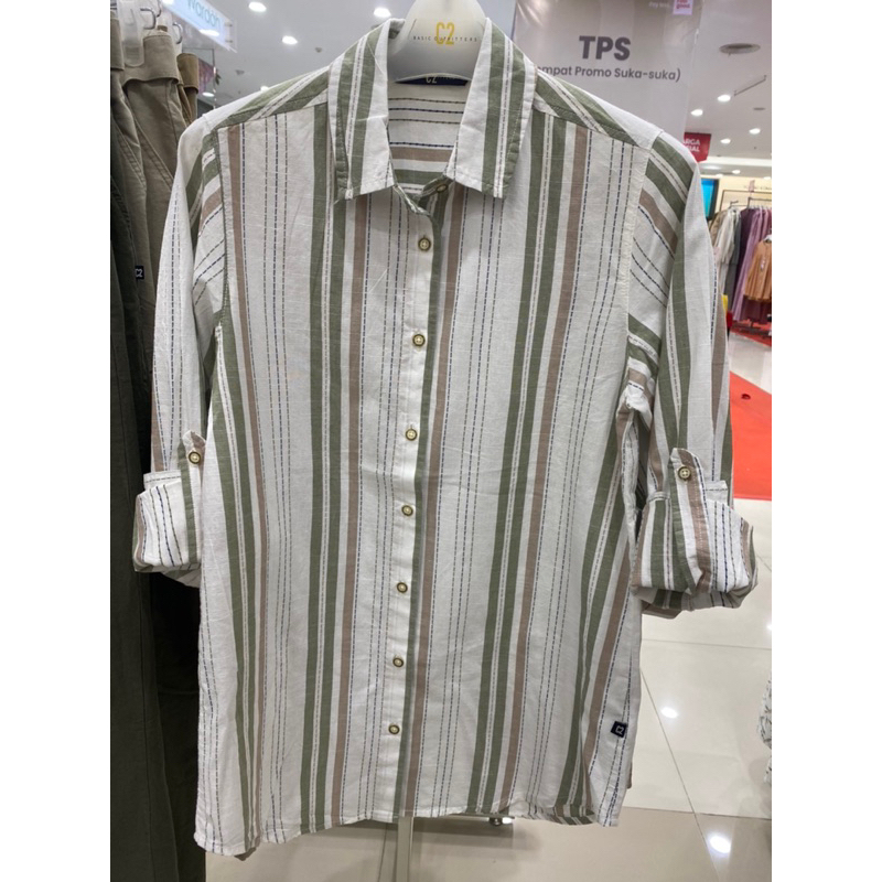 KEMEJA C2 GARIS/SALUR ori matahari S-XXL