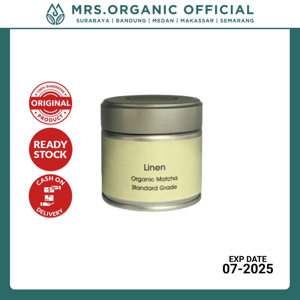 

Marumatsu Linen Organic Matcha Standard 30 Gr - Toping Makanan Minuman Bubuk Matcha Standar Grade