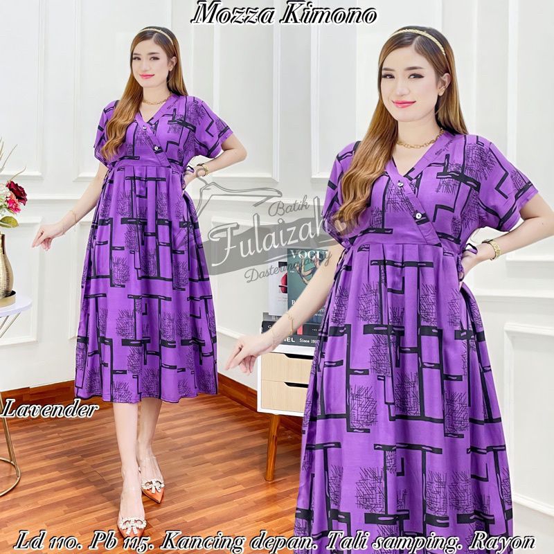 DRESS KIMINO RAYON / DASTER IBU MENYUSUI / BAJU TIDUR WANITA / DASTER KEKINIAN KANCING DEPAN
