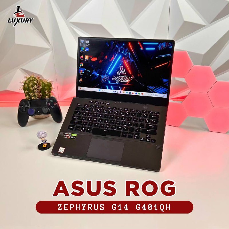 LAPTOP GAMING ASUS ROG ZEPHYRUS G14 G401QH RYZEN 7 NVIDIA GTX 1650 RAM 8GB SSD 512GB LAYAR 144Hz FIN