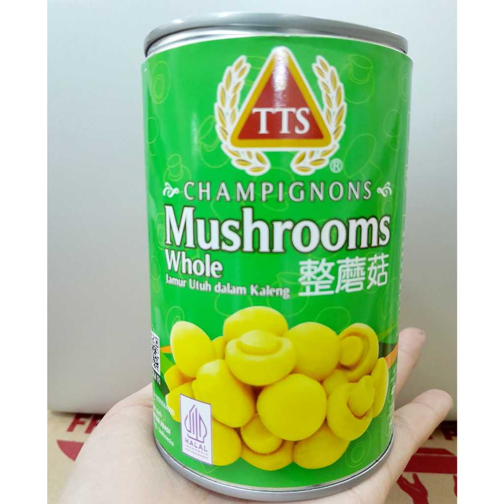 

[HALAL] Champignons Mushroom Whole TTS Jamur Kancing 425g Tiongkok Jamur Dalam Kaleng Kemasan Baru