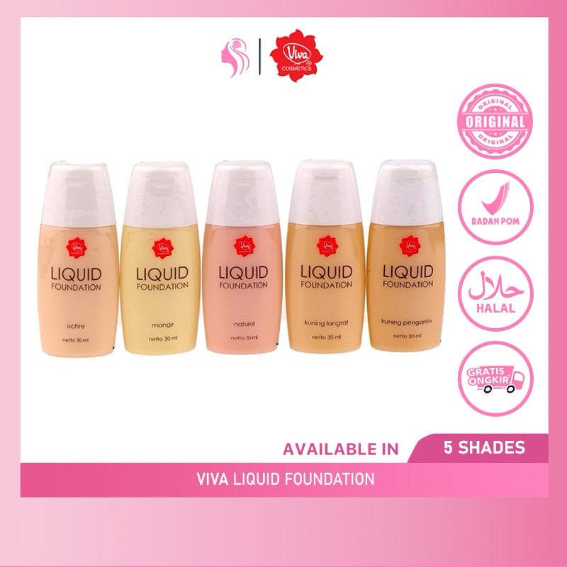 Viva Liquid Foundation 30mL | Viva Liquid Foundation With Bengkuang Ekstrak