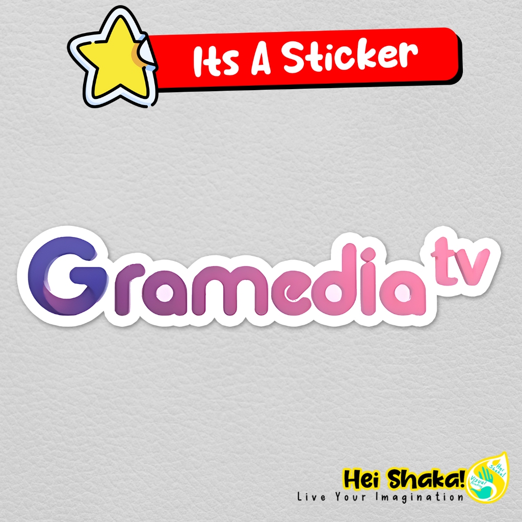 Stiker GRAMEDIA TV Sticker Stasiun TV Televisi Indonesia FTA Vinyl Anti Air