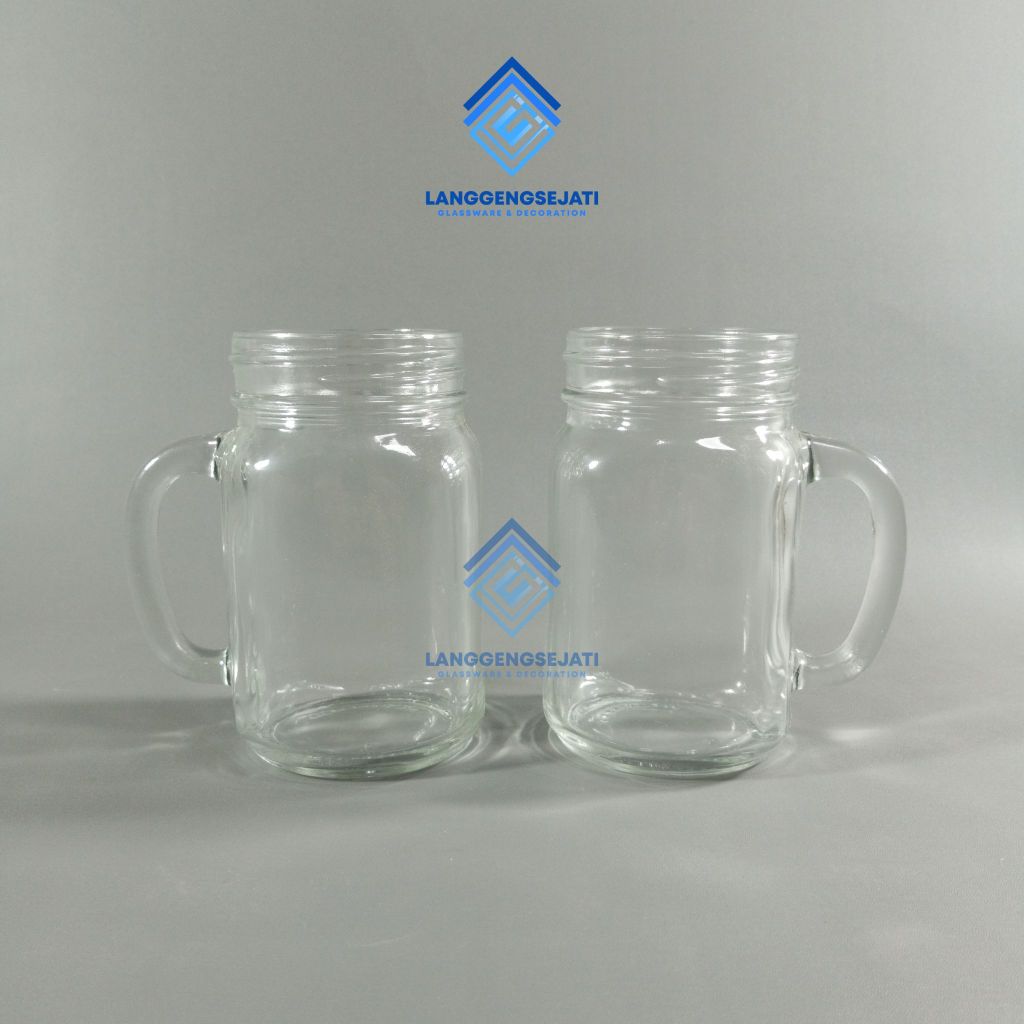 GELAS JAR KACA POLOS  / GELAS KACA KEDAUNG / DRINKING JAR / GELAS TOPLES / STOPLES JAR GLASS