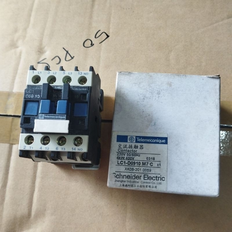Contactor Telemacanique LC1-D0910 M7C 220V 50/60HZ 4KW 400V SCNEIDER