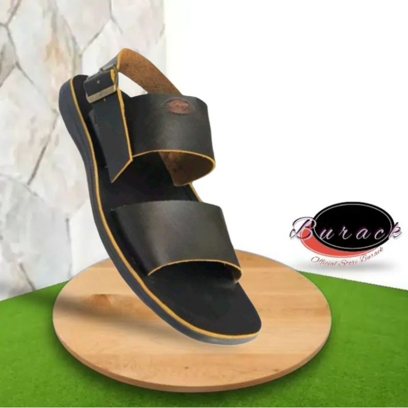 Sandal Kulit || Sandal Pria Kulit Asli Model Tali Belakang || Sandal