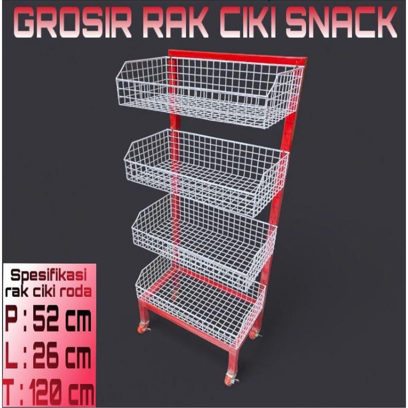 Rak ciki warung pakai roda