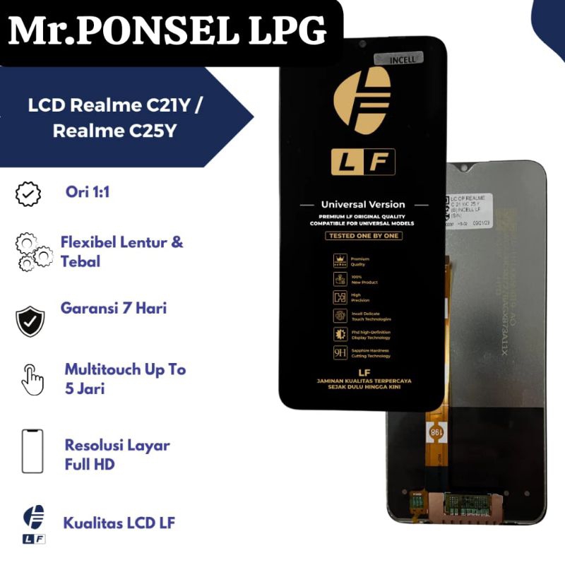 LCD REALME C21Y/C25Y FULL SET KWALITAS ORI LF