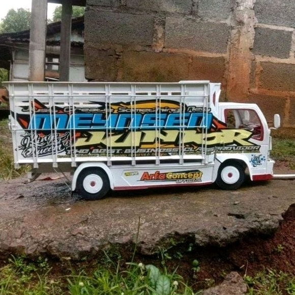 promo miniatur truk oleng kayu new tawakal 5 full lampu leed trending 2024