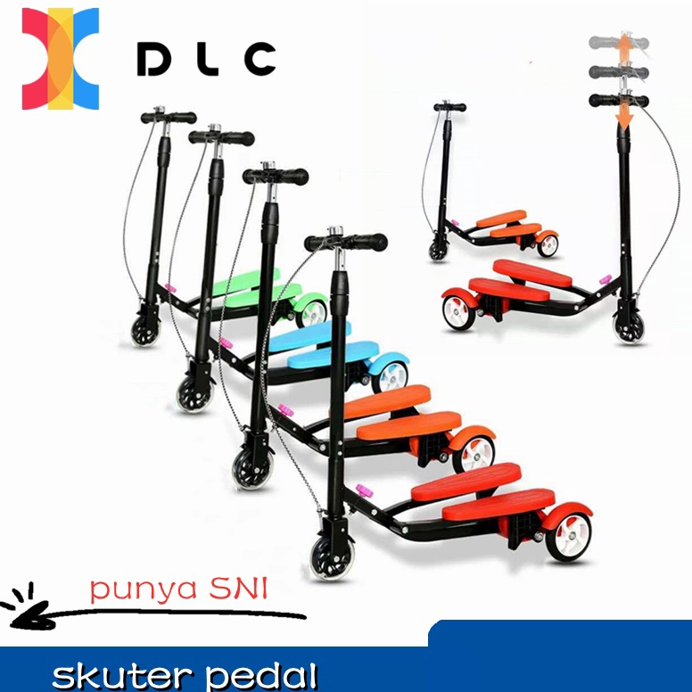 Terbaru C SKUTER DUAL PEDAL  SKUTER GENJOT WINGS SCOOTER OTOPED PUNYA SNI ADA VIDEO INSTALASI