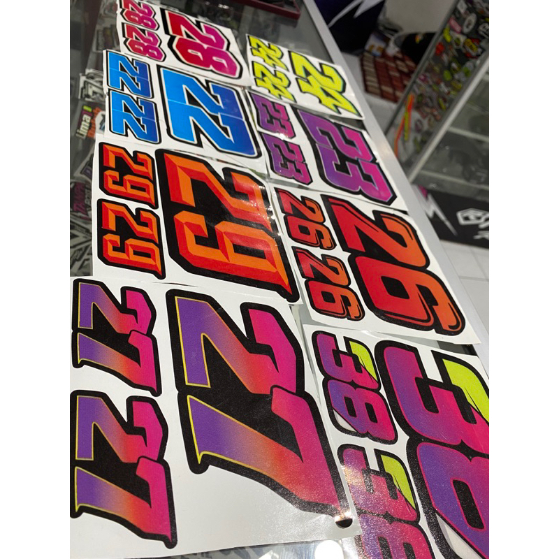 stiker nomor start keren
