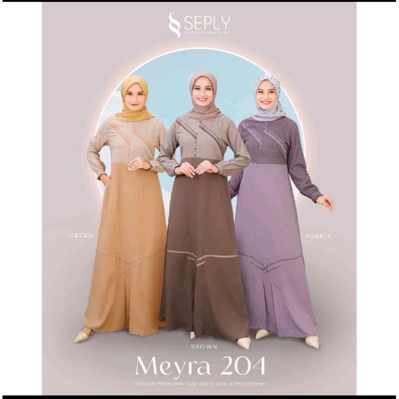 GAMIS SEPLY MEYRA 204 PURPLE,BROWN,CREAM