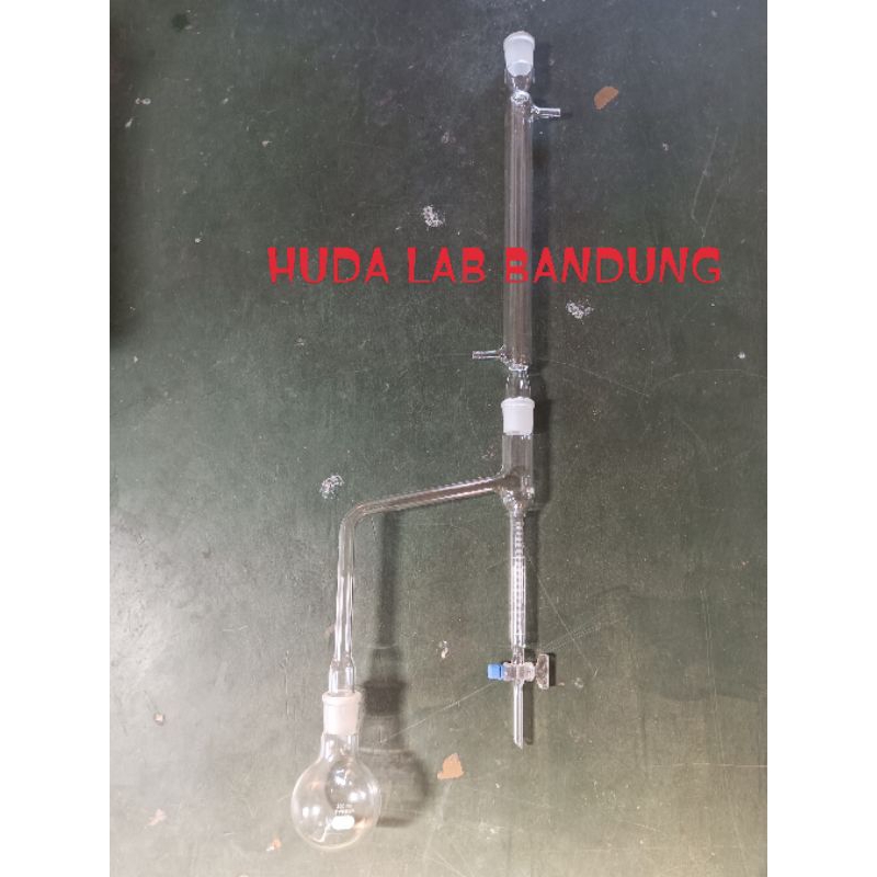 destilasi minyak Atsiri,destilasi oil trap 250nl kran gelas