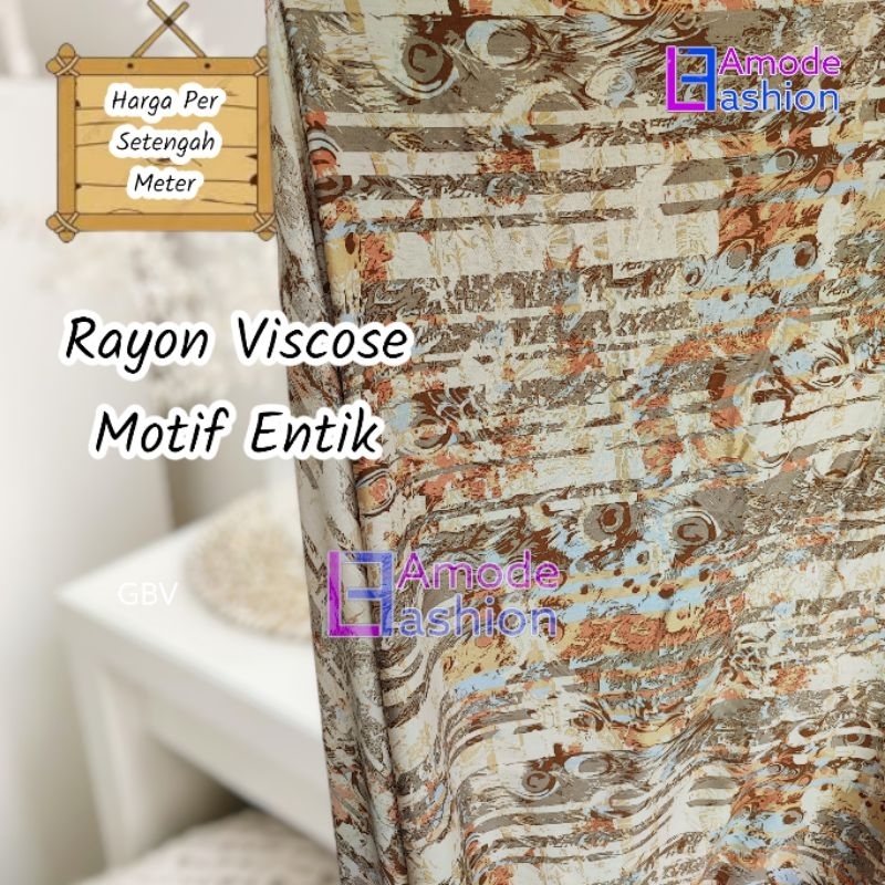 Kain Rayon Viscose Motif Etnik