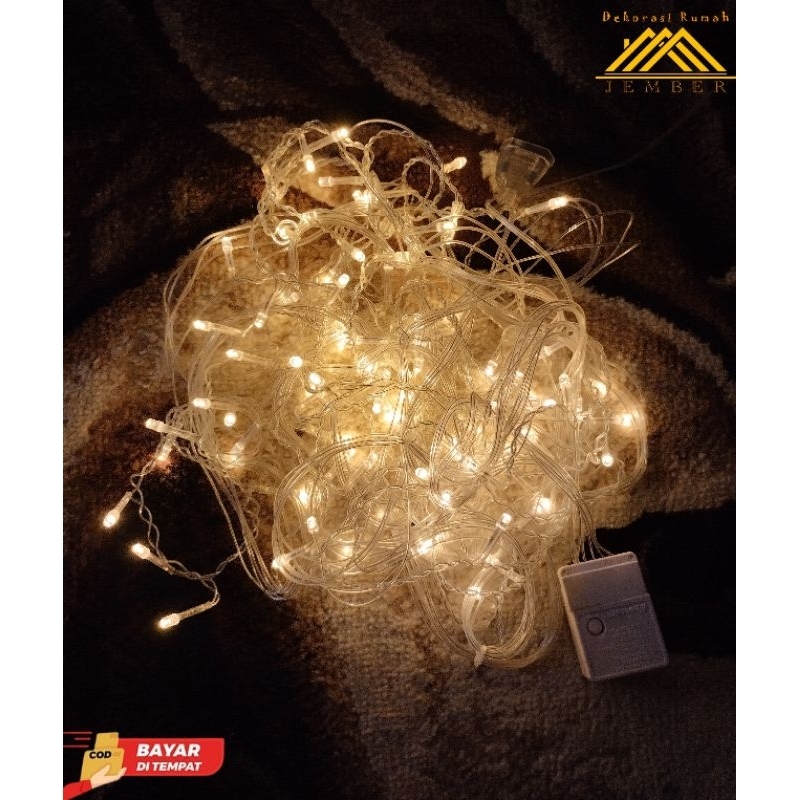 lampu LED tirai lampu tumblr lampu dekorasi taman, dekorasi cafe terlaris, termurah, panjang 5 meter