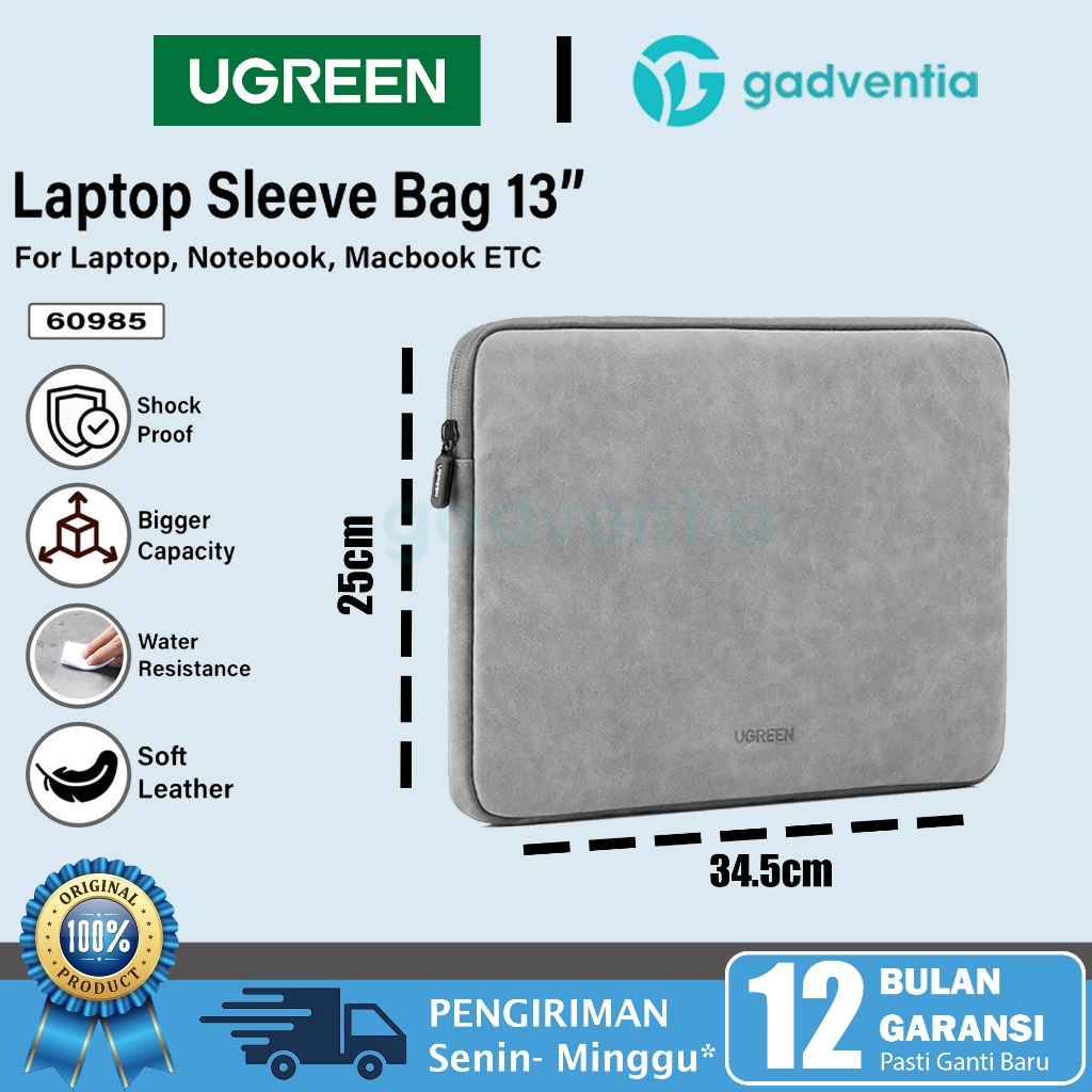 Ugreen Tas Sarung Laptop Bag Sleeve Case Thinkpad Asus 13" 13.3" Macbook iPad Air Pro 12.9 13inch & 