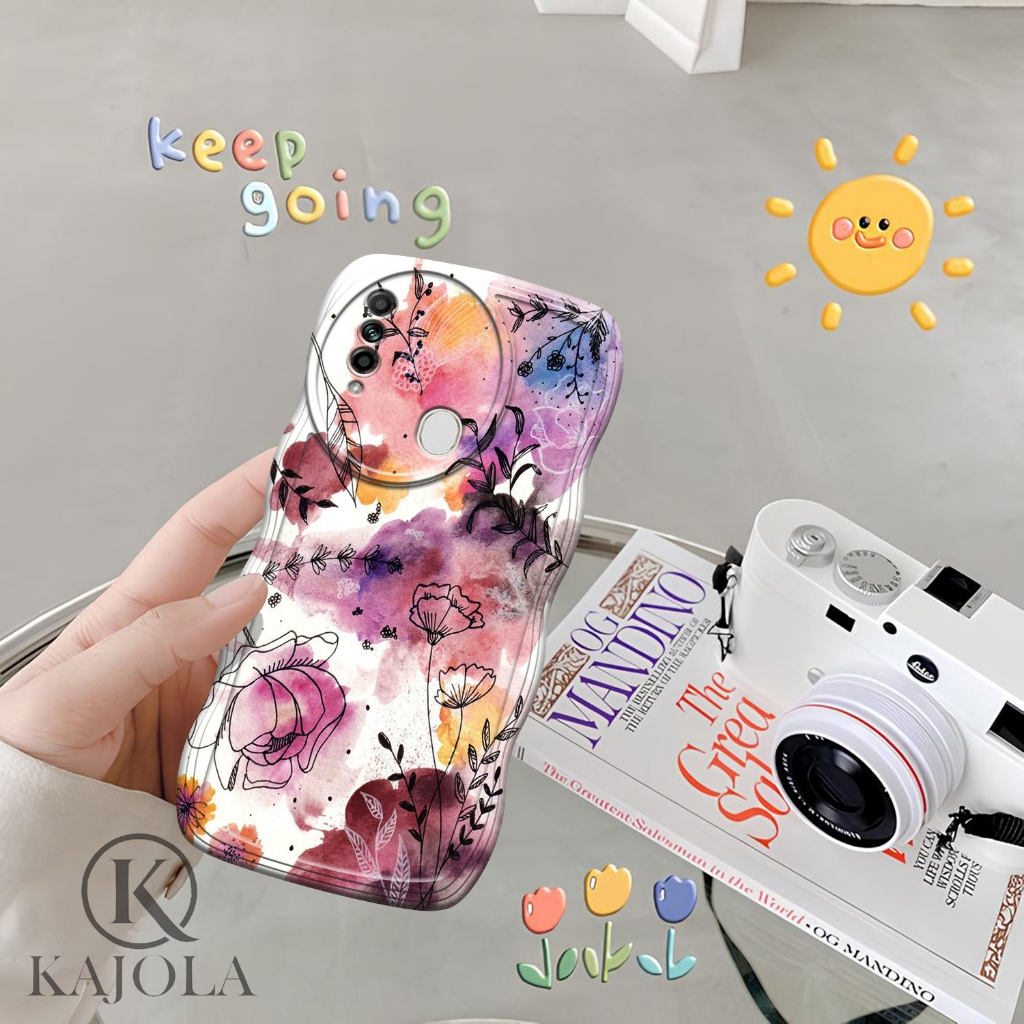 Case Gelombang OPPO A31 Motif Aesthetic Bahan Softcase silicon Lentur - Skin / Casing Handpone - Ces