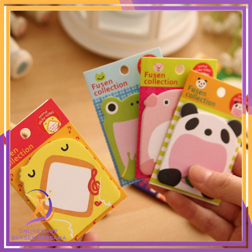 

OSB Sticky Notes Motif Hewan Tempelan Kertas Catatan Memo Note Karakter Animal Mini Book Karakter Binatang Lucu