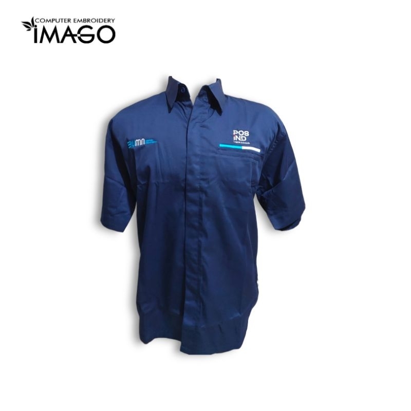 Kemeja POS Indonesia BUMN Logo Bordir - Pria