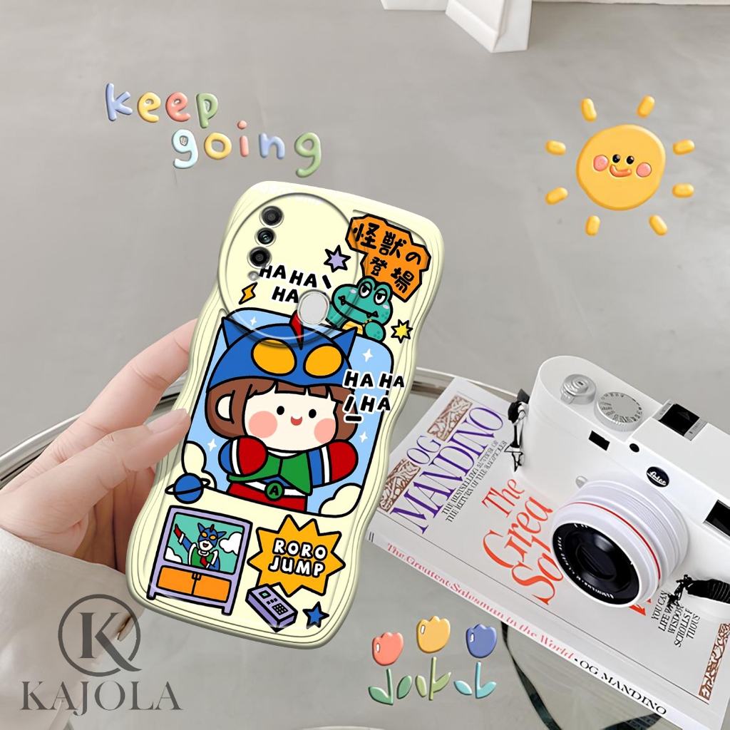Case Gelombang OPPO A31 Motif Aesthetic Bahan Softcase silicon Lentur - Skin / Casing Handpone - Ces