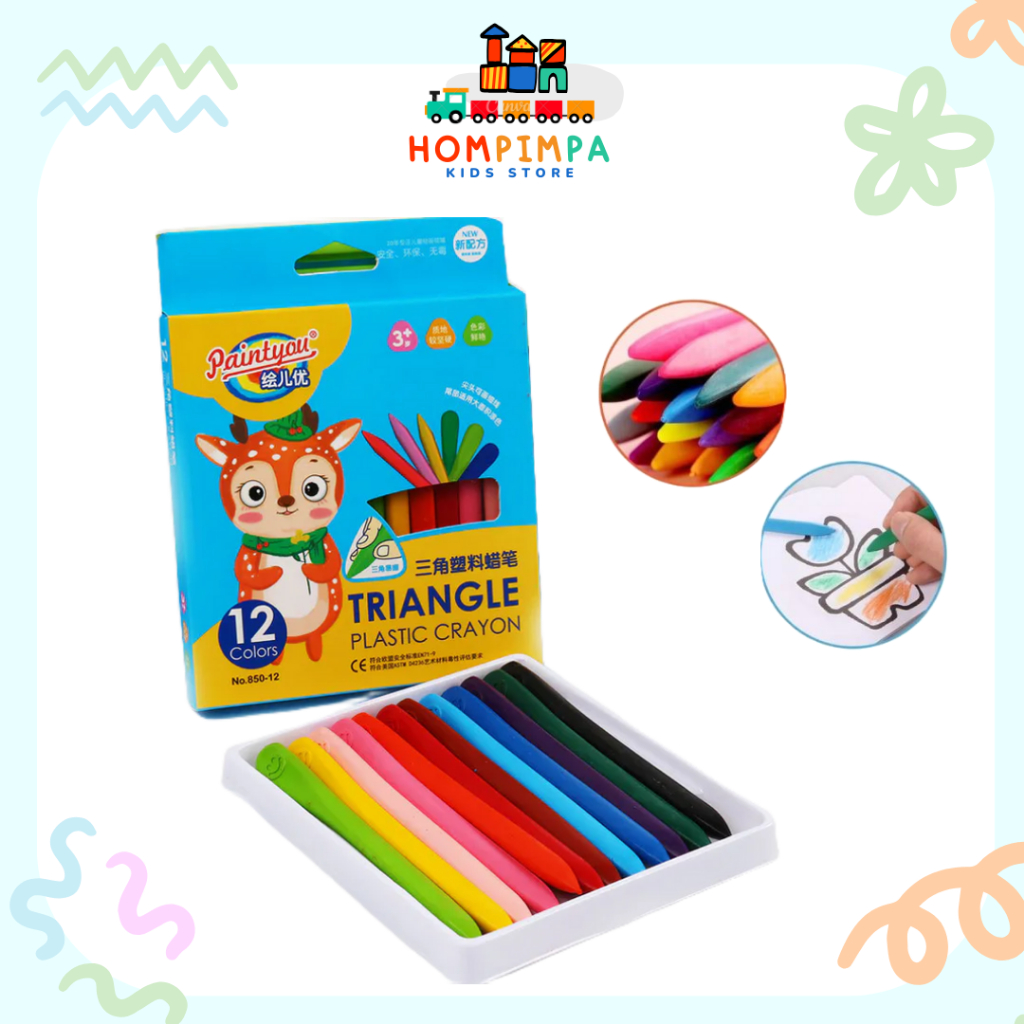 

Crayon Anak Mewarnai / Crayon Anti Air Anti Kotor Tangan / Crayon Pensil Warna