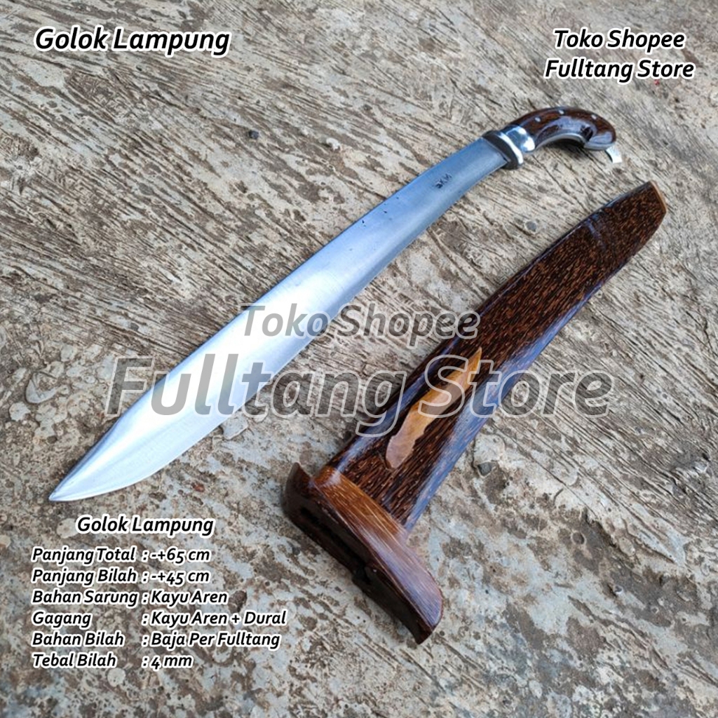 Golok Cibatu/golok pemotong kayu dan bambu/golok asli baja per/full tank/siap pakai GOLSEM LAMPUNG A