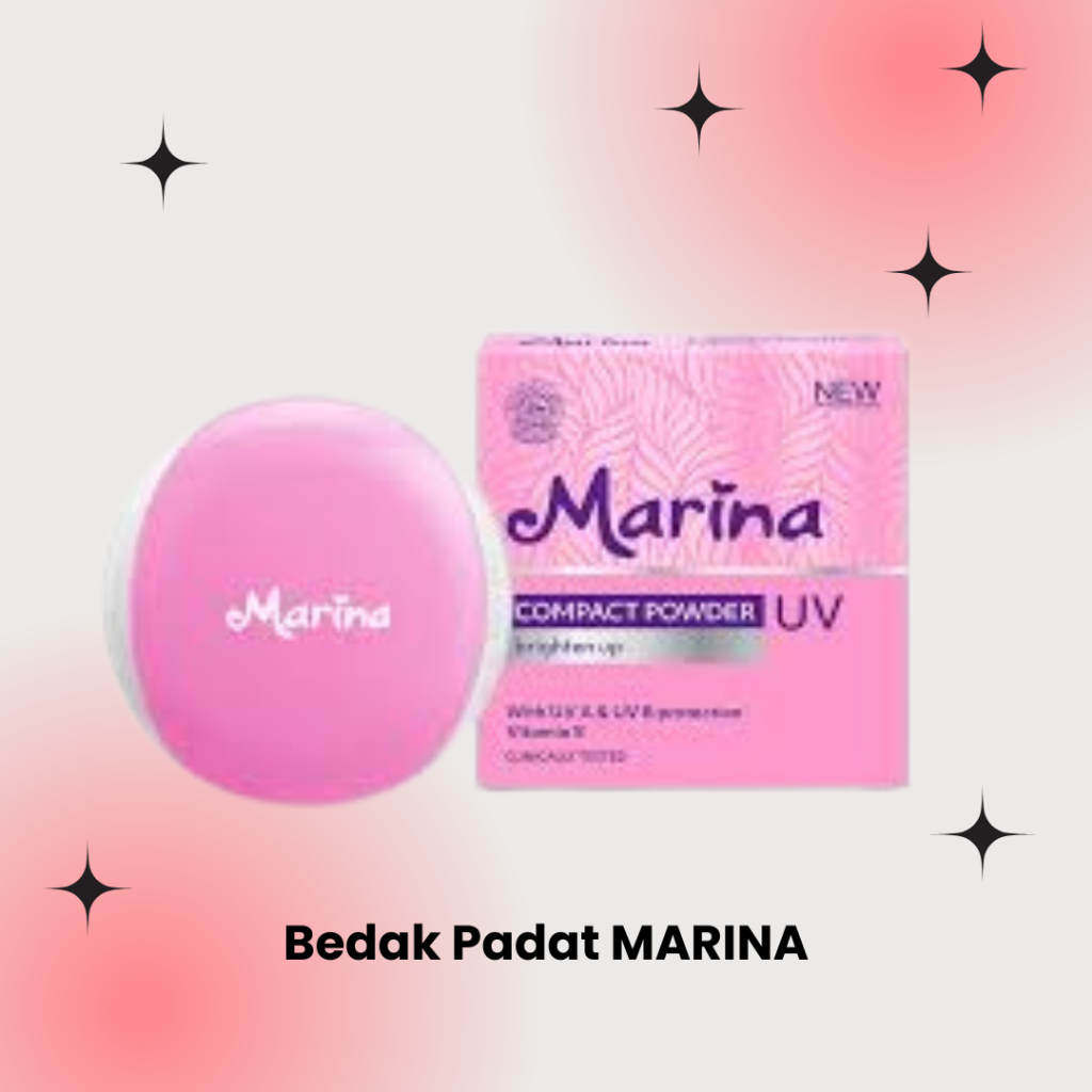 Bedak Padat Marina Compact Powder Natural 12gr