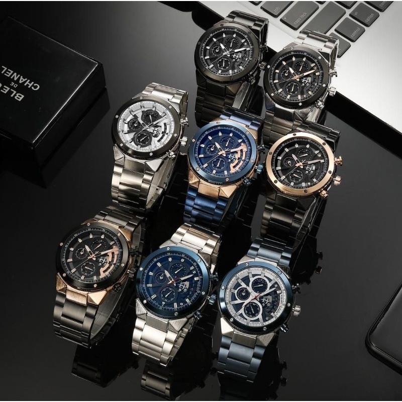 Evans jayden 9562 jam tangan Pria Analog Stainless steel Original