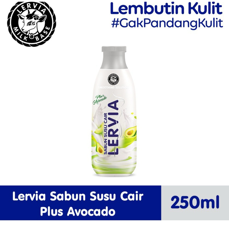 LERVIA Shower Cream Milk & Avocado honey sabun mandi cair 250 ml