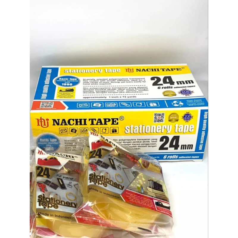 

STATIONERY TAPE / SOLASI / ISOLASI / LAKBAN NACHI TAPE 24MM // 1 PCS