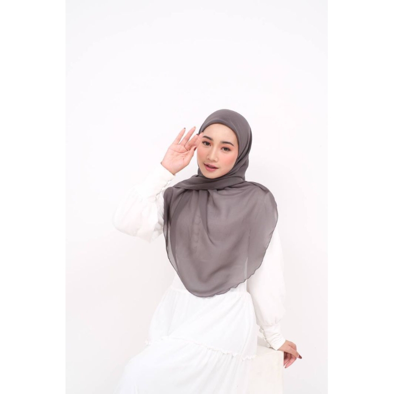 Hijab Segiempat Oval Bahan Double Hycon