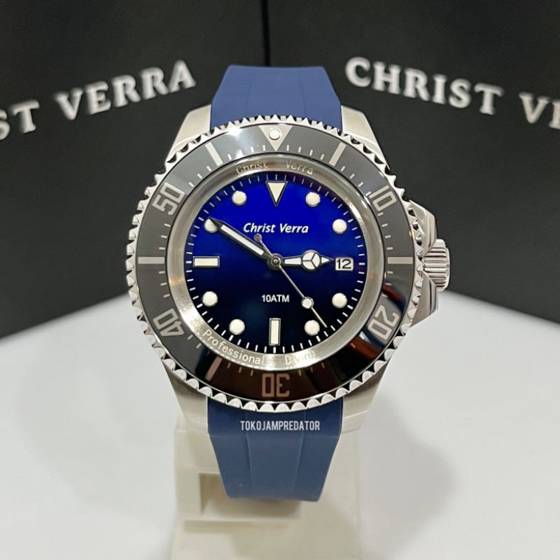 JAM TANGAN PRIA CHRIST VERRA CV 71637G-31 BLU ORIGINAL