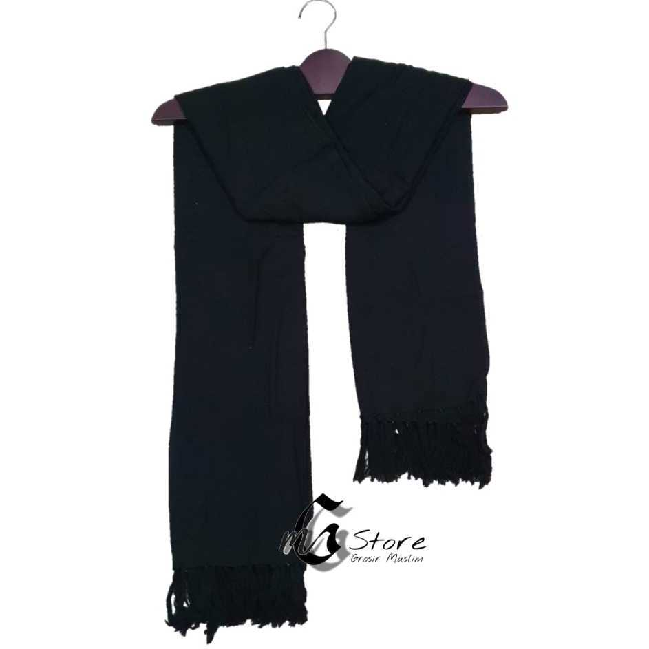 Free Ongkir sorban polos panjang  sorban Gus Iqdam  sorban panjang lembut putih hitam hijau tua hija