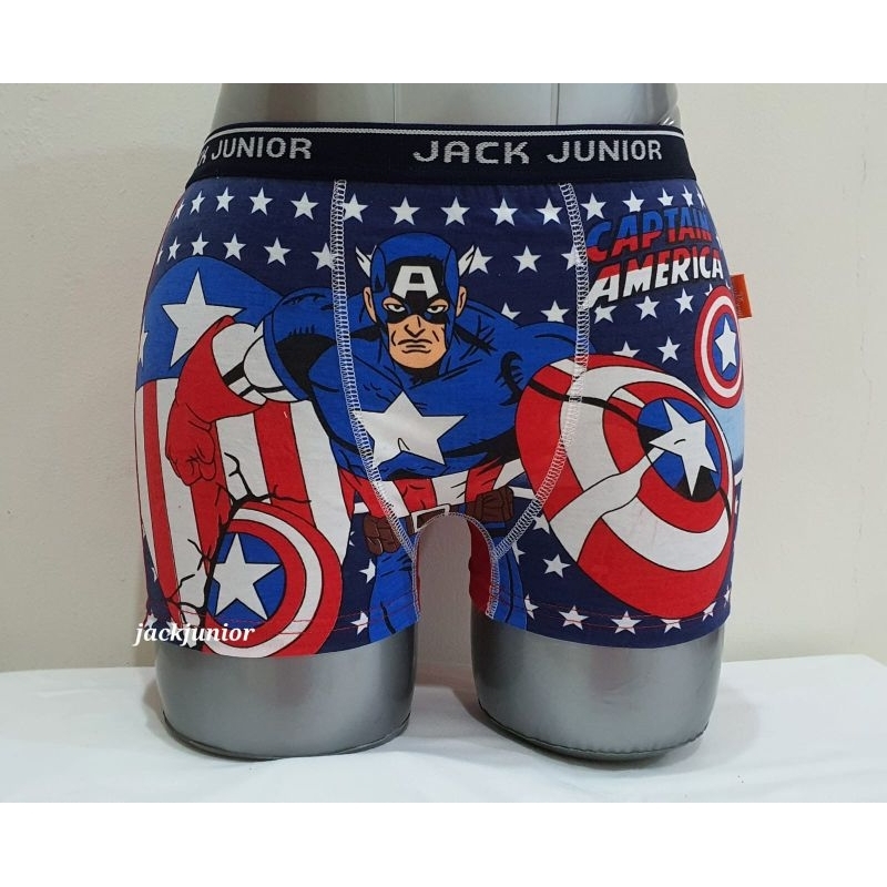 Jack junior celana dalam boxer anak laki2 : captain america