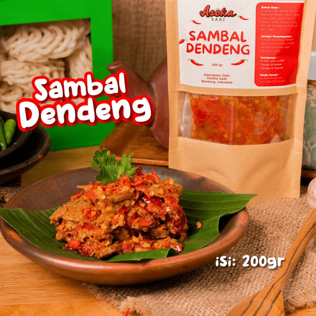 

Sambal Dendeng Sapi Basah Pedas Asoka Sari 100gr | Sambal Sachet Dendeng Balado | Sambel Uleg Rawit Makanan Instan Lauk Siap Saji