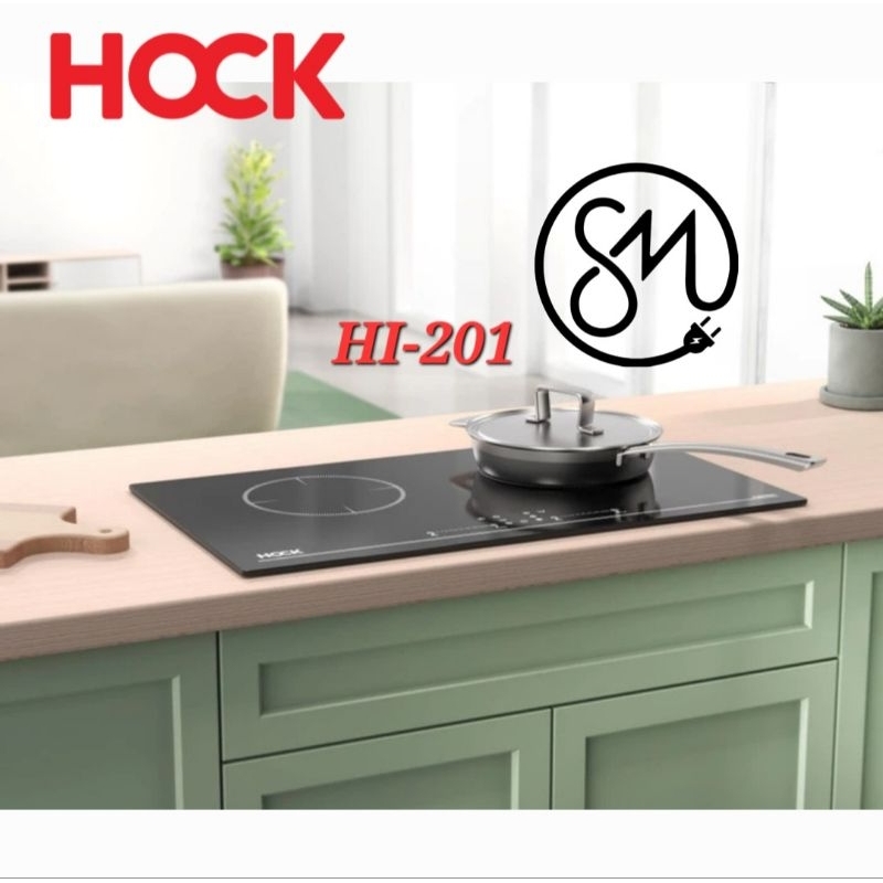 Kompor Tanam Listrik Hock HI-201 2 Tungku HI201 induksi kompor Listrik