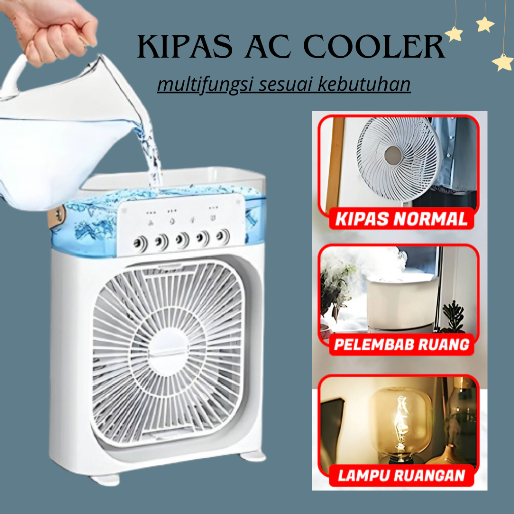 Skylo Kipas AC Cooler & Kipas AC Mini Mini Portable  (Kapasitas Air 600ml) Kipas Pendinginan Portabl