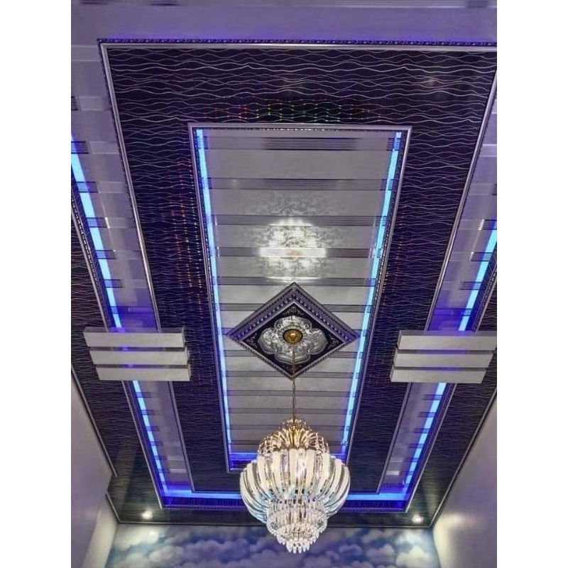 plafon PVC terpasang model 3 trap
