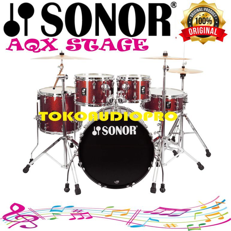 Drum Sonor AQX Complete 5 Piece Stage Set Drum Sonor AQX Stage