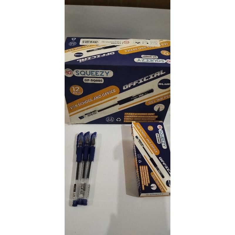 

PULPEN GEL OFFICIAL GP-SQ886 0,5MM SQUEEZY BLUE (isi 12pcs)