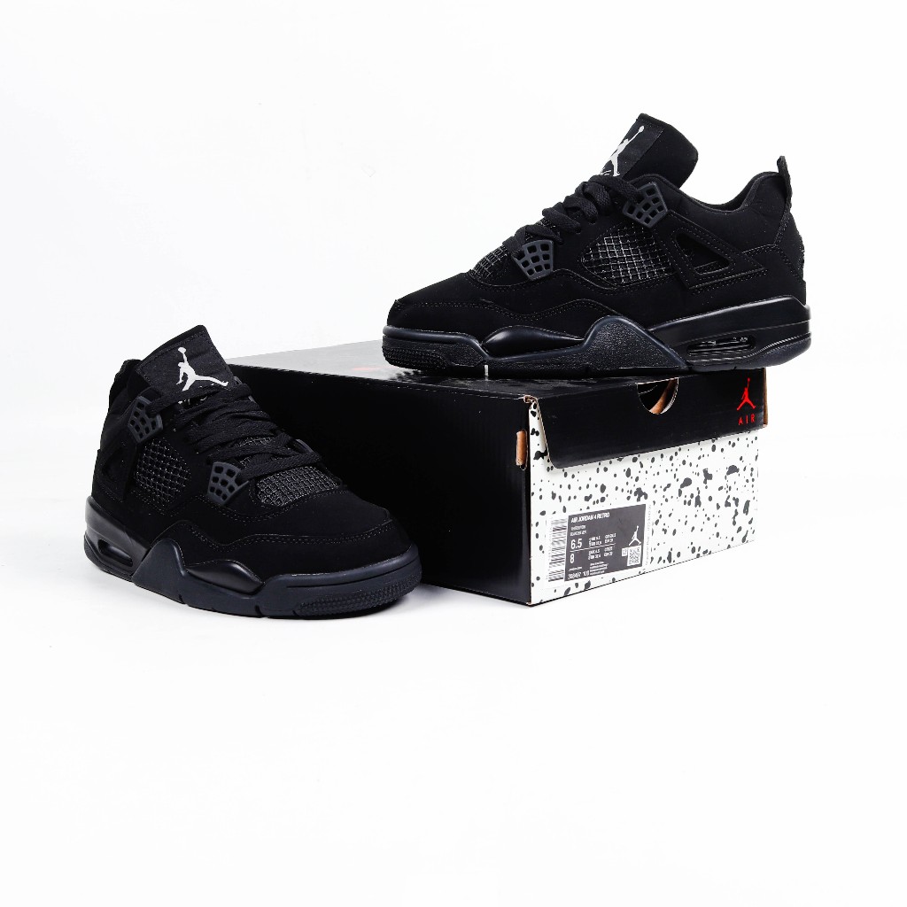 new product promo terbaru (slprds) sepatu nike air jordan 4 retro triple black