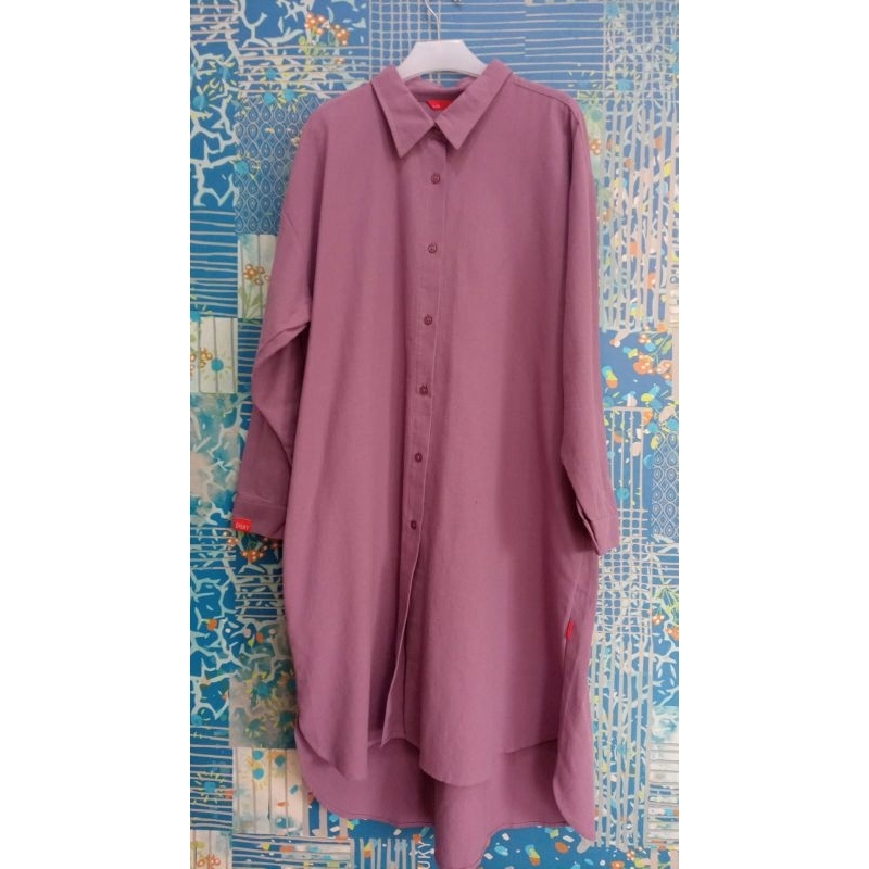 L tunic linen dauky tunik dauky