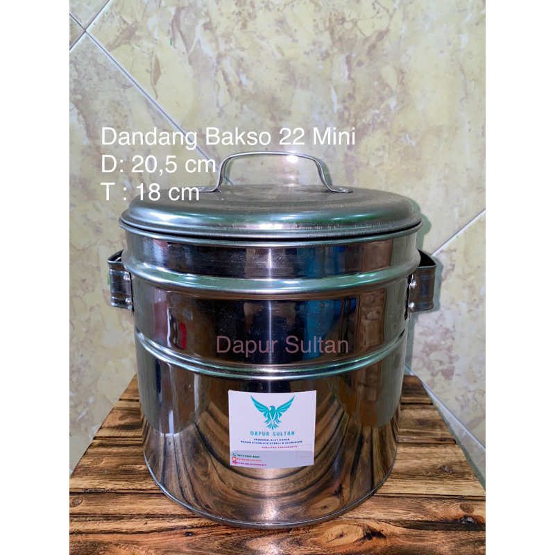Dandang Bakso Ukuran 22 Mini Stainless Steell Tebal Murah Dandang Bakso Terbaik harga Termurah