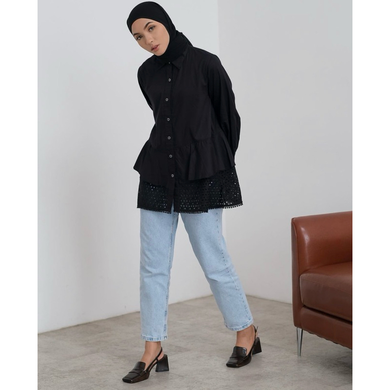 New  Cenna shirt black ALEZA LABEL