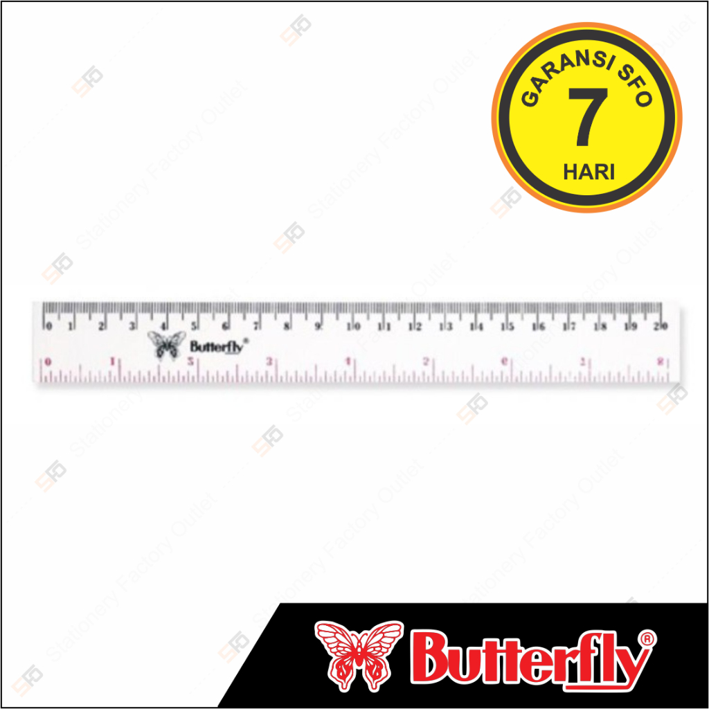 

Penggaris Butterfly 20cm