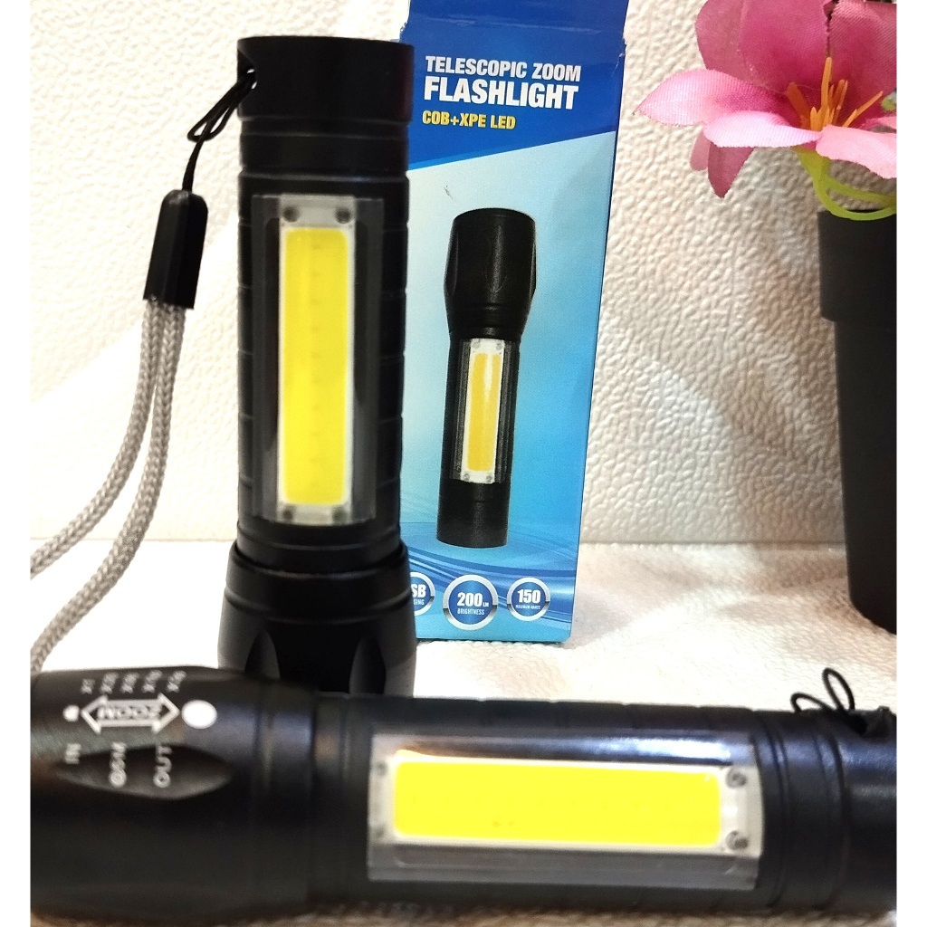 Senter Swat XPE 511 Mini Led Zoom Super Terang Telescopic Zoom Flashlight Rechargeable Senter Swat M